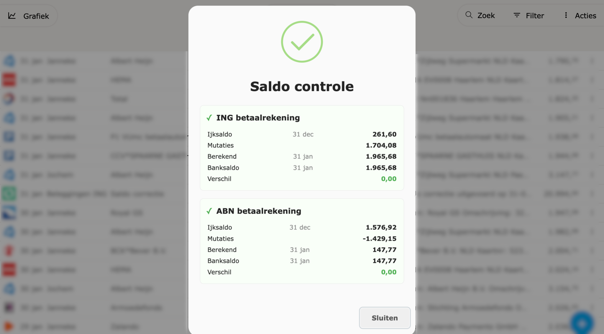 Balance check — screenshot 1