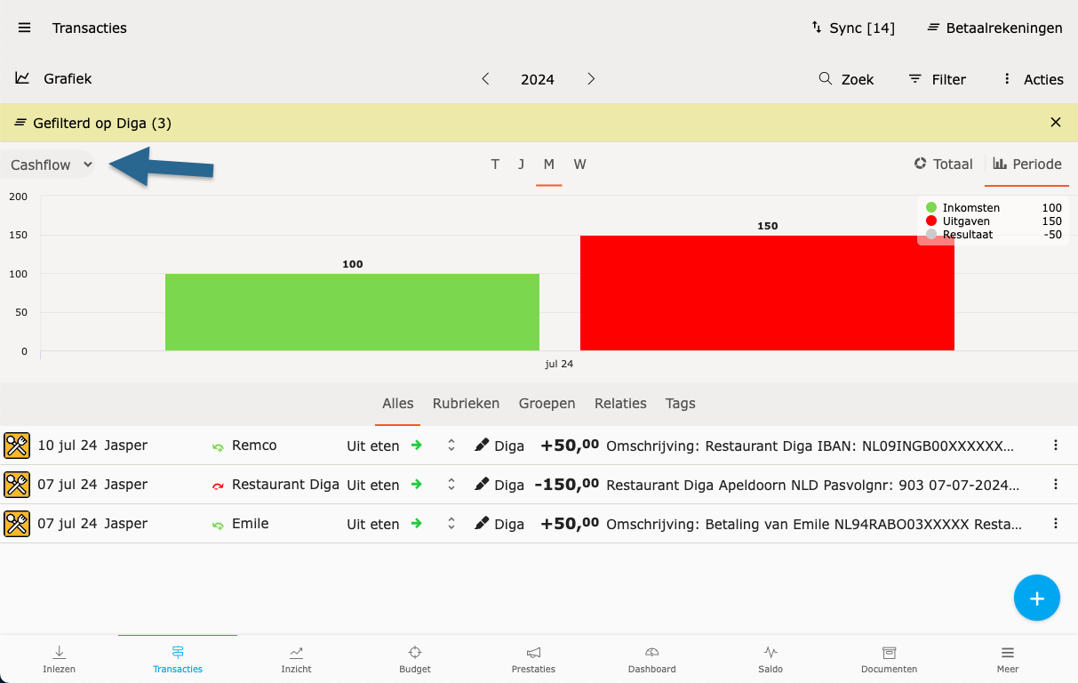 Transactions appear doubled (book account) — screenshot 1