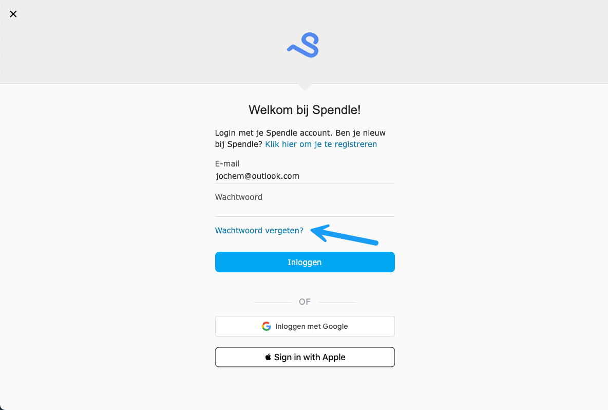 Forgot password — screenshot 1