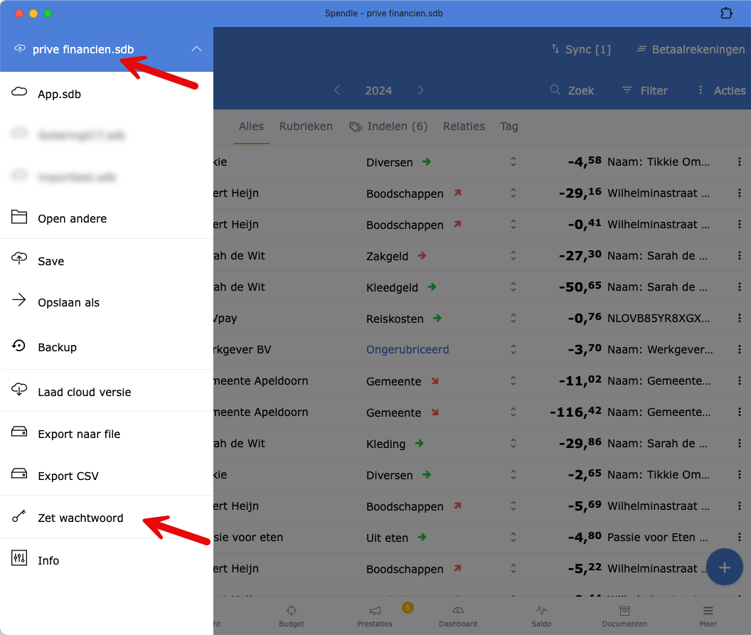 Administratie-wachtwoord wijzigen — screenshot 1
