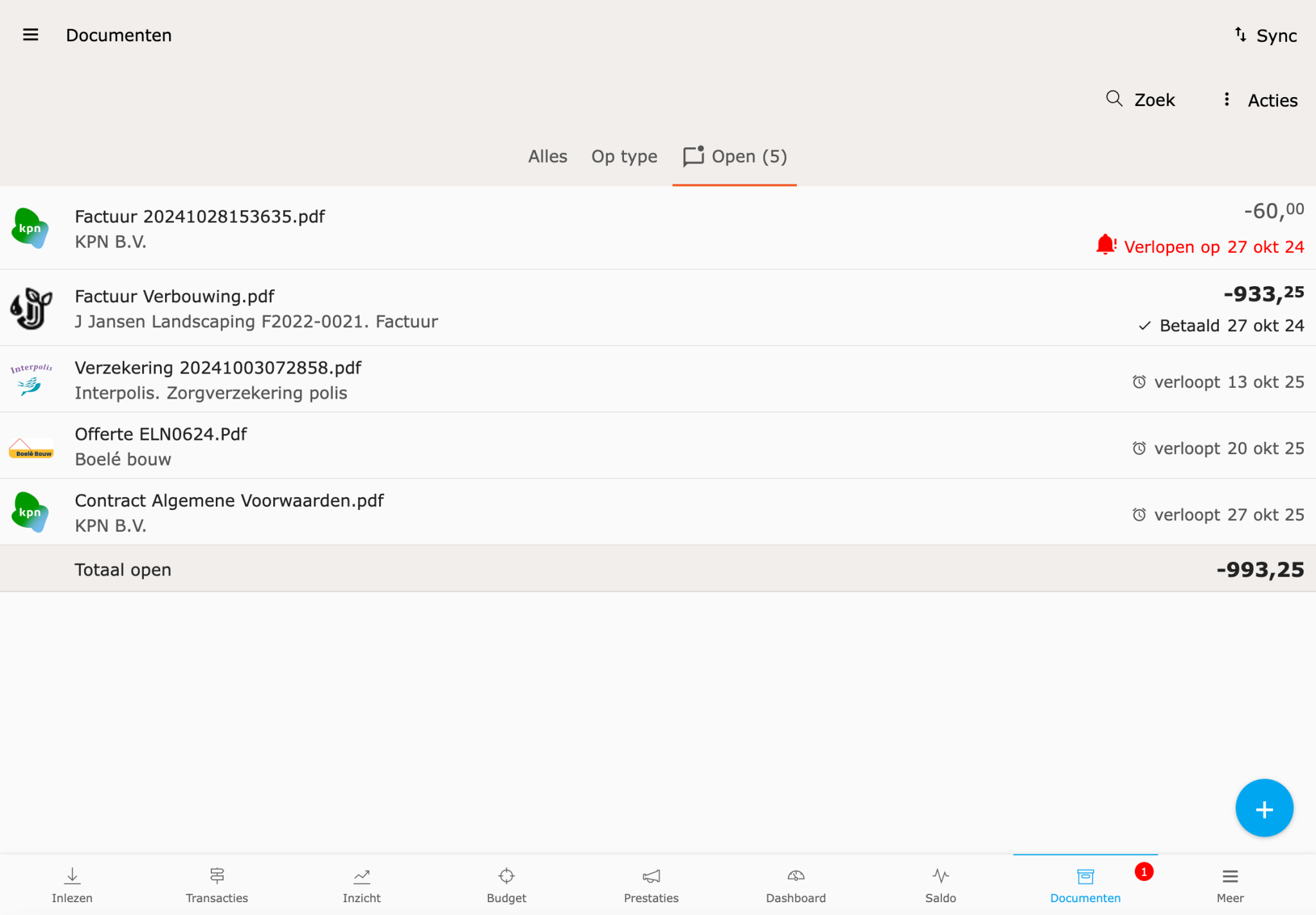 Documenten beheren — screenshot 1