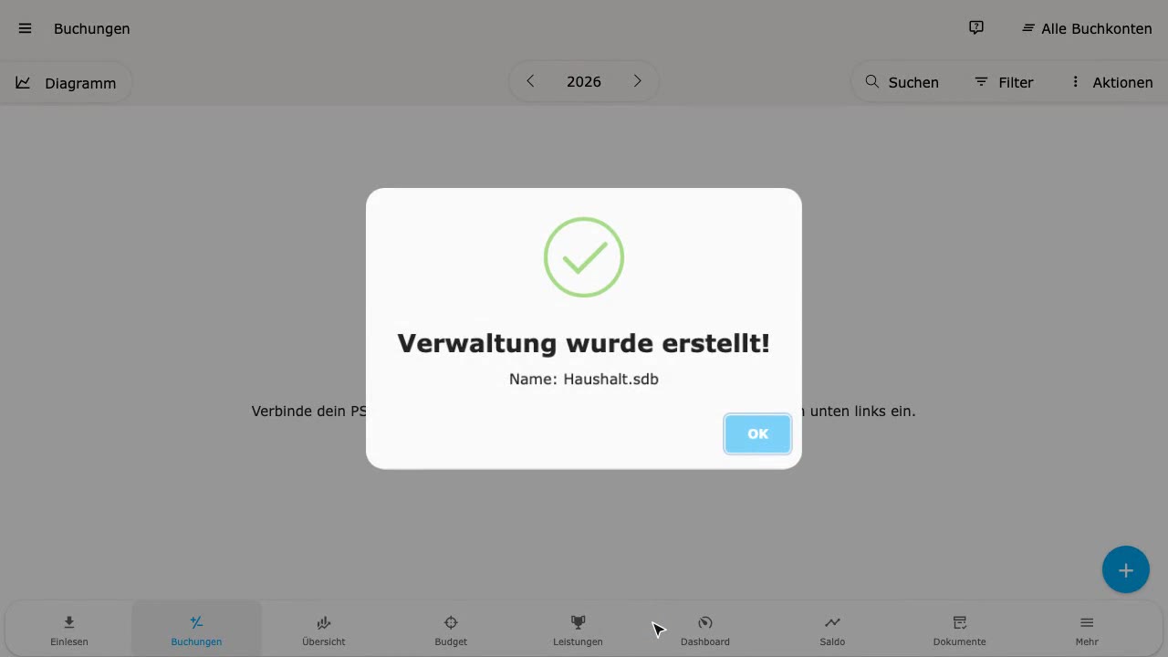 Anmelden und Verwaltung anlegen