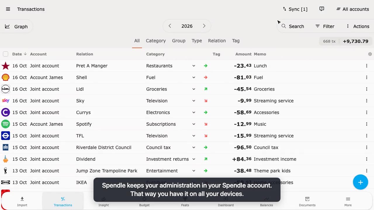 Synchronise your administration