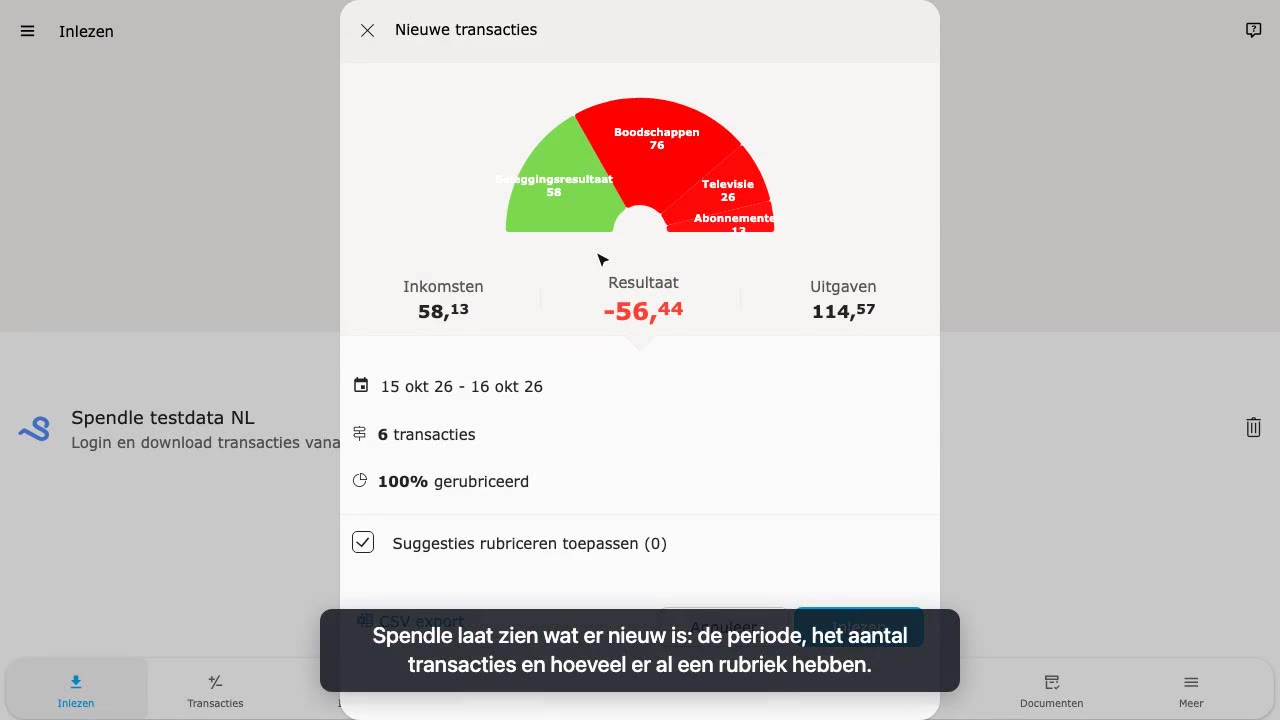 Transacties inlezen