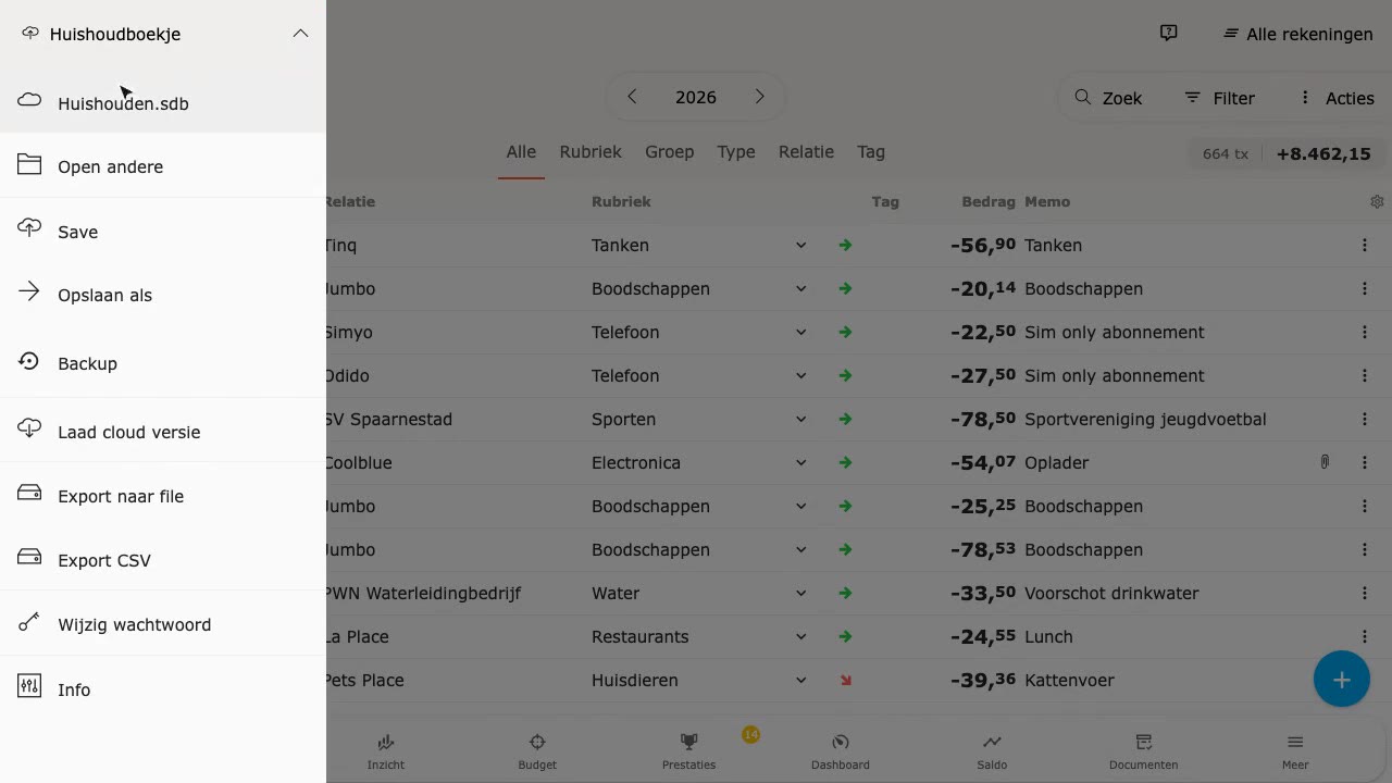 Wisselen tussen administraties