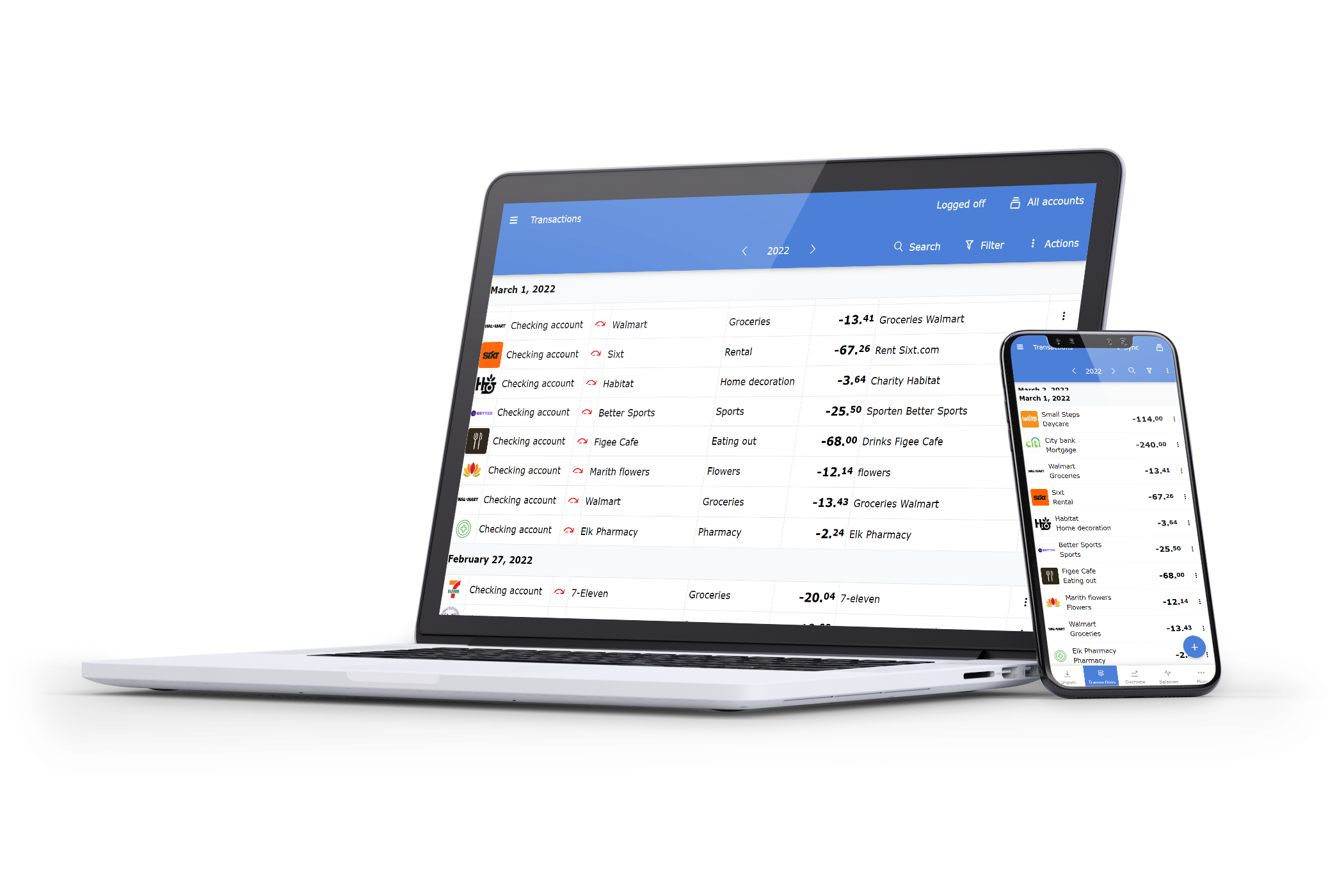 Spendle, beschikbaar als App en webapp